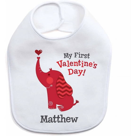 Personalized Baby Bib, My First Valentine's Day