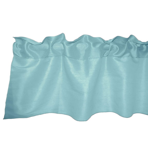 Faux Silk Dupioni Window Valance 56 Inch Wide Sky Blue