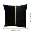 thumbnail image 3 of SHIMELE Solid Color Velvet Pleated Pillowcase Cushion Decorative Pillow for Sofa Bed Office Lumbar Support Waist Protection 45x45cm, 3 of 7