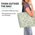 thumbnail image 2 of Balery Green Rabbit Bolsa Tote Estilo Estético con Cremalleras, Bolsa de Hombro, Bolsa de Compras Grande y Plegable, 2 of 8