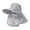 Grey, variant on Sun Hats for Women Uv Protection Printed Wide Brim Neck Breathable Mesh Outdoor Beach Cap