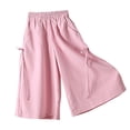 thumbnail image 3 of Girls Sweatpants Joggers Sweat Pants High Waisted Casual Pants with Drawstring 6-12 Months 12-24 Months 2t 3t 4t 5t 6t 7t 8t 9t Children(Pink,15-16 Years), 3 of 5