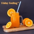 thumbnail image 2 of 16oz Glass Mason Jar Mug with Handle, Metal Lid and Striped Straw, Beverage Container (4), 2 of 6