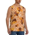 thumbnail image 2 of Bingfone Hippie Ditsy Floral Pattern Men's Tank Tops Workout Sleeveless Tee Shirts Running Beach Tanks for Men-X-Large, 2 of 8