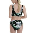 thumbnail image 3 of Daiia Cartoon Koala Bear printed 2 piece Swimsuit Bikinis for Women High Waisted Racerback Bathing Suits Summer Tummy Control Scoop Neck Swimwear-XX-Large, 3 of 8