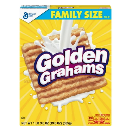Cereal Dish - (2 Pack) Golden Grahams, Breakfast Cereal, Family Size, 19.6 oz Box