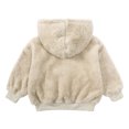 thumbnail image 5 of Sudadera Para Niños Pequeños Bebés Niñas Bebés Niños Linda Cremallera Manga Larga Blusa Con Capucha Casual Cálido Felpa Outwear Beige Odeerbi LM103-11285, 5 of 5