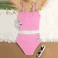 thumbnail image 5 of XEGLSBU Swimsuit for Girls 2-Piece Solid Color Tank Swimsuit Summer Beach Casual Swimwear for Toddler z260529-3-Pink Size 4-5 Years, 5 of 6