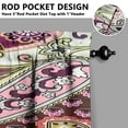 thumbnail image 3 of Paisley Design Kitchen Curtains - Vintage Tier Cafe Curtains for Bathroom Living RV Rod Pocket Window Drapes 36 Inch 2 Panels Set 28"x36" Window Treatment Tiers, 3 of 4