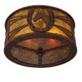 thumbnail image 5 of Meyda Tiffany 138623 Horseshoe 2 Light 14" Wide Semi-Flush Drum Ceiling Fixture - Red Rust, 5 of 5