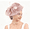 Nude Pink, variant on Vintage Style Church Fascinator Hat with Feather Veil for Kentucky Derby Bridal