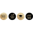 thumbnail image 2 of Darling Souvenir chocolate Graduation Party Theme Custom Stickers Pack of 190 Pcs-Golden & Black, 2 of 2