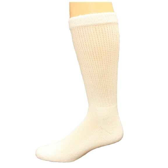 Full Cushion Crew, Large, White, 2 Pr