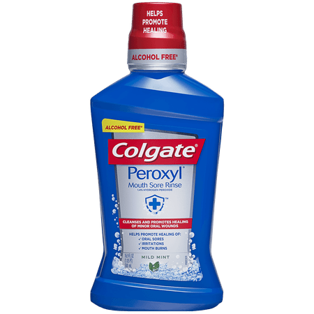 Colgate® Peroxyl® Mouth Sore Rinse, Mild Mint, 16.9 Fluid (Best Way To Treat Canker Sores In Mouth)