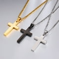 thumbnail image 4 of Eosunjian Fashion Men Simple Cross Pendant Alloy Necklace Chain Jewelry Christmas Day Gift, 4 of 13