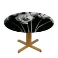 thumbnail image 3 of JEUXUS Tablecloth Round Table Cover Tulips at Night 100% Polyester Fiber White, 3 of 7