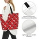 thumbnail image 3 of Disketp Bulldog Red Bolsa Tote Estampada para Mujer, Bolso de Hombro y de Mano para Compras y Viajes, 3 of 8