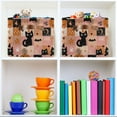 thumbnail image 6 of Foldable Storage Basket,Canvas Fabric Foldable Storage Bins with Handles Open Home Storage Bins Boxes for Toy Book Shelf Closet Baskets Orange Halloween Motif, 6 of 8