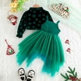 thumbnail image 5 of Karoyedx Dresses For Christmas Party Dresses for Toddler Girls Toddler Girl Spaghetti Strap Tulle Dresses and Long Sleeve Velvet Cardigan 2 Piece Christmas Set Green Size,6-9 Months, 5 of 7