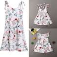 thumbnail image 3 of Robe de Plage Familiale Mère Fille Tenues Assorties Fille, 3 of 5