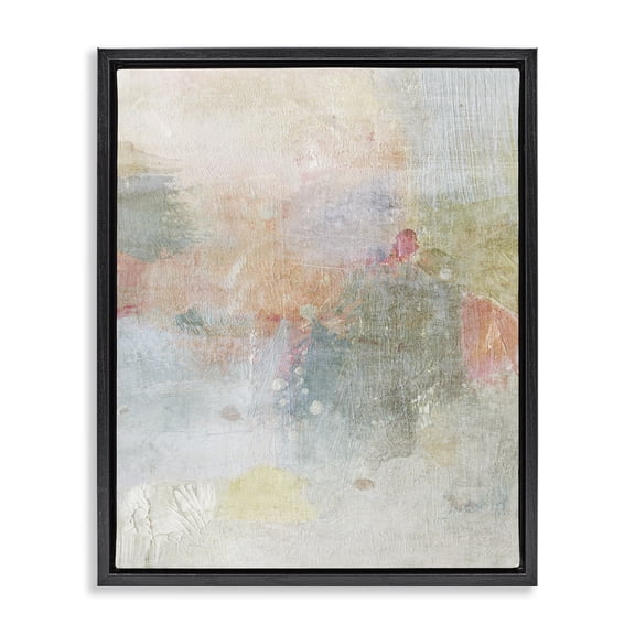 Stupell Industries Contemporary Subtle Transitioning Abstract Black Floating Frame Canvas Art, 17 x 21, by Suzanne Nicoll