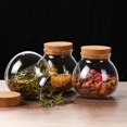 thumbnail image 6 of 3Pack Round Glass Jars With Cork Lid – 17Oz Candy Jar For Tea Coffee Beans Spice, 6 of 6
