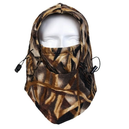 Camo Windproof Winter Fleece Neck Warm Balaclava Ski Face Mask Hood Men Women US