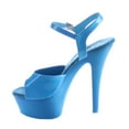 thumbnail image 4 of *6" Heel, 1 3/4" PF Ankle Strap Sandal, Neon UV Reactive - Neon Blue/Blue, 8, 4 of 4