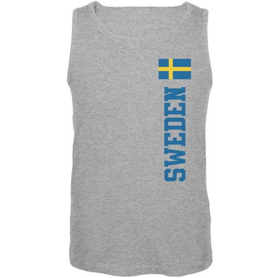 World Cup Sweden Heather Grey Adult Tank Top - Large