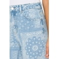 thumbnail image 4 of KHAKI & BLUE Women's Denim Pants High Waisted All-Over Bandana Printed Mom Jeans Casual Stretch Comfy 79107Z-DM889-DP854 LT 3, 4 of 7