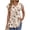 Khaki Floral, variant on Fantaslook Womens Tops V Neck Short Sleeve Summer Shirts Babydoll Peplum Tops Tunic Dressy Casual Blouses