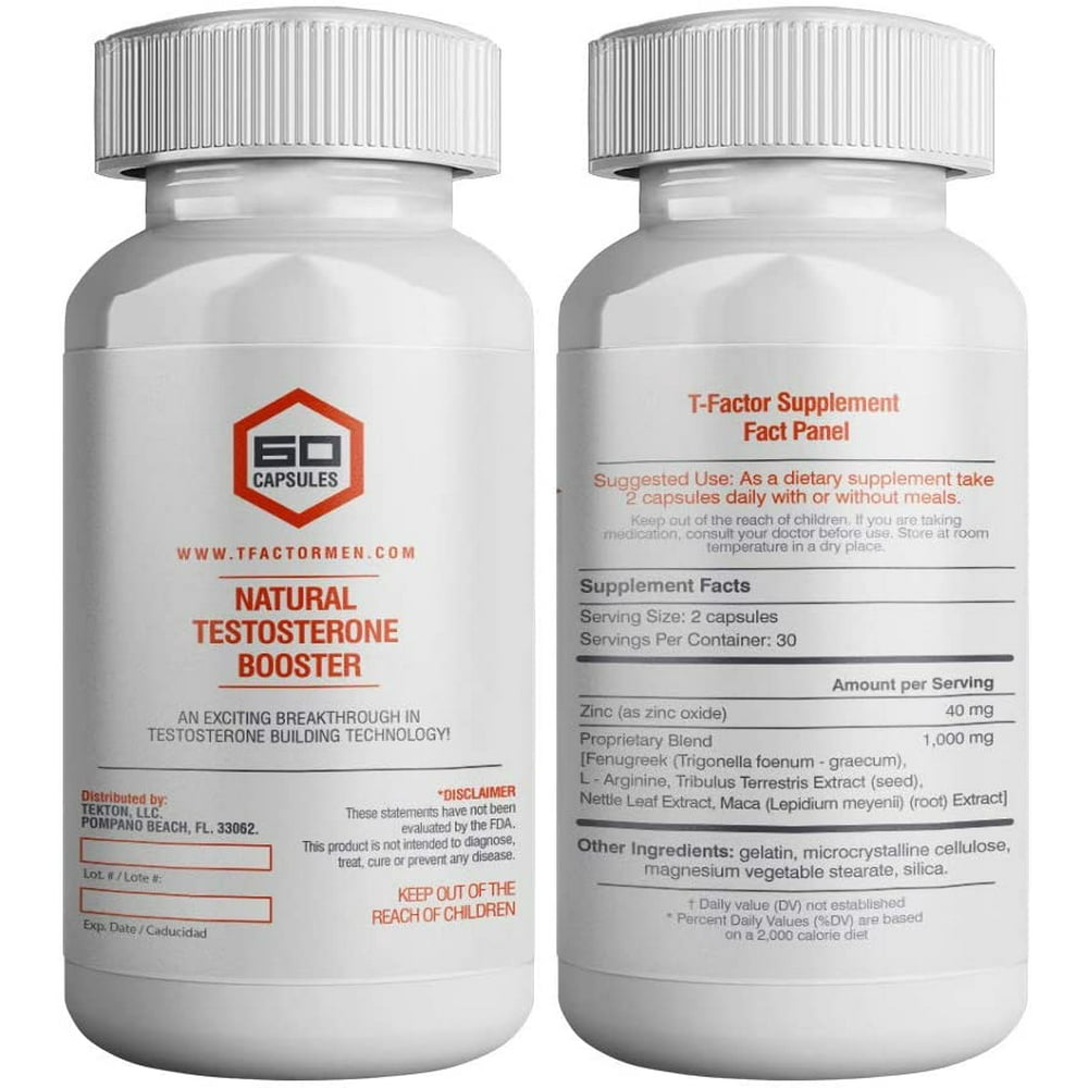 2 x TFactor Men Testosterone Booster Supplement (60 Tablets) T Factor