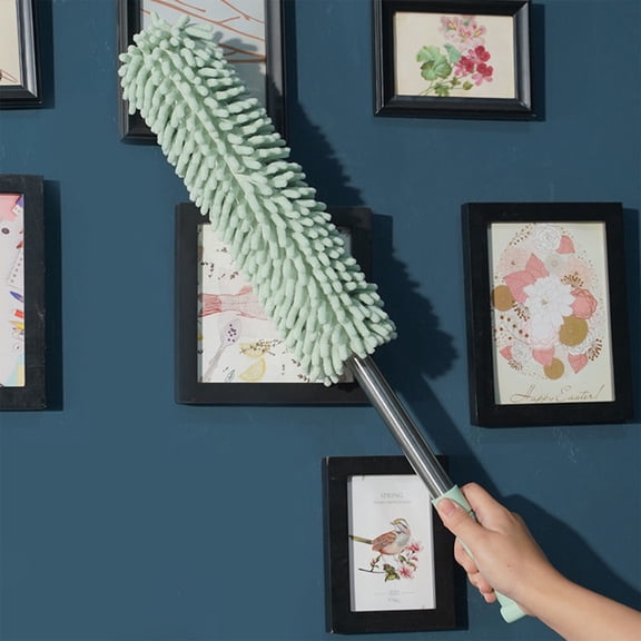 Retractable Duster, Extendable Ceiling Cleaning Tool, 60-100cm Cotton Linen Dusting Brush, Soft Fiber for Furniture, High Shelf Dust Remover, Lightweight Household Cleaning, Adjustable Handle