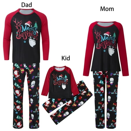 

Christmas Pajamas for Family - Xmas Funny Classic Christmas Theme Pattern Pjs Sets Long Sleeve Sleepwear Outfits