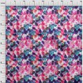 thumbnail image 3 of oneOone Cotton Cambric Fuschia Pink Fabric Leaves Watercolor Sewing Craft Projects Fabric Prints By Yard 56 Inch Wide, 3 of 4