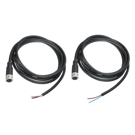 M12 4 Pin Single Head GX12 2 Pin Single Female Connector Aviation Socket Electrical Cable 2M