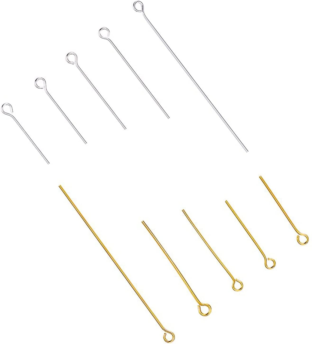 Wholesale Silver/Gold Plated Ball Pins Beading Needles Jewelry Findings 8 Sizes 