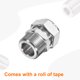 thumbnail image 3 of Adaptador de acoplamiento de acero inoxidable Uxcell de 1" OD x 1" NPT macho, 3 of 6