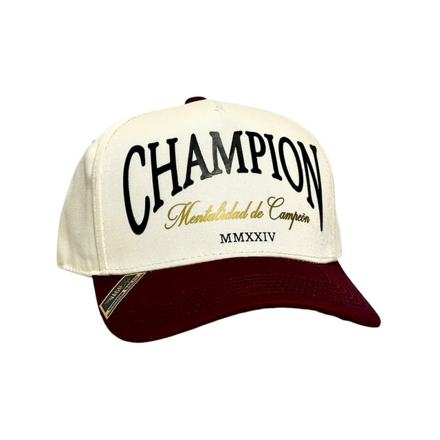 VAGO Style CHAMPION Gorra Artesanal Visera Curva Tinta