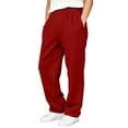 thumbnail image 5 of Boys Straight Leg Sweatpants, Fall Elastic Waist Loose Fit Sweat Pants, Casual Fleece Jogger Sports Trousers with Pockets, 5 of 7