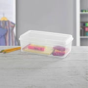 Sterilite Plastic FlipTop Latching Storage Box Container, Clear, (6 Pack)