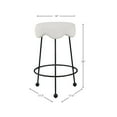 thumbnail image 3 of Meridian Furniture Fleur Cream Boucle Fabric Counter Stool, 3 of 5
