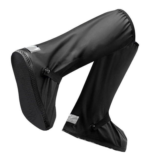 Cubierta 1 par de Zapatillas de lluvia cubre PVC Agua resistente al tubo Alto Cubiertas de botas de lluvia para ciclismo de esquí de pescalada escalada