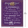 thumbnail image 3 of 65th Birthday Gifts for Women Blanket - 65 Birthday Gifts for Mom or Wife - 1957 Birthday Gifts for Women - Gifts for 65 Year Old Woman - Cozy & Soft Flannel Throw Blanket 60 x 50 inch, 3 of 6