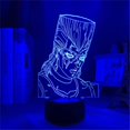 thumbnail image 3 of Acrylic 7/16 Color Remote Control Touch Switch Jojo Bizarre Adventure Jean Pierre Polnareff 3d Led Light Anime For Bedroom Decor Light Birthday, 3 of 5