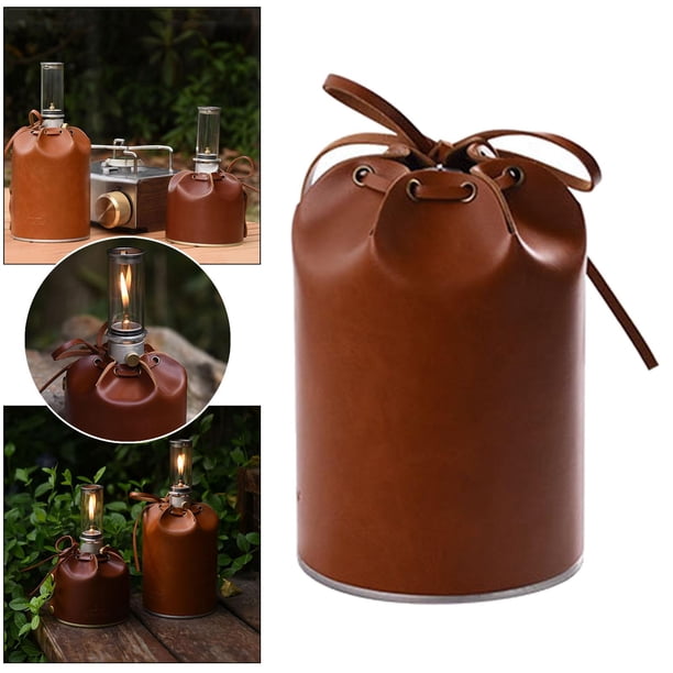 Estuche protector de tanque de Bolsa de almacenamiento de cilindro de de cuero PU impermeable al aire libre L café Cola Estuche protector para tanque de gasolina