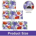 thumbnail image 2 of Floral Kitchen Rugs Sets of 3 Piece Watercolor Flower Kitchen Floor Mat Non Skid Machine Washable Runner Rug for Spring Summer Holiday Decor Farmhouse Carpet for Sink Laundry Hallway(Purple), 2 of 6