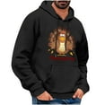 thumbnail image 2 of LEBONYARD Men's & Big Men's Crewneck T-Shirt with Long Sleeves,Mens Clothing Deals,Men's Printed Casual Hooded Long-sleeved Hoodie Black M, 2 of 4