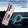 thumbnail image 2 of for Samsung Galaxy A54 5G Case, Slim Fit Military Grade Drop Tested Dual Layer Shockproof Case with 360 Ring Holder Kickstand Protective Rugged Car Magnetic Non-Slip Phone Case,Pink+Rose, 2 of 10