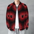 thumbnail image 6 of Lightweight Jacket for Men - Halloween Spider Web Cuteness Casual Zip Up Bomber Jacket Men Spring Fall Windbreaker Coat with Pocket, 6 of 6